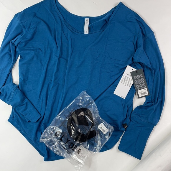 GLYDER Moroccan Blue Dolman Top M - Picture 5 of 6